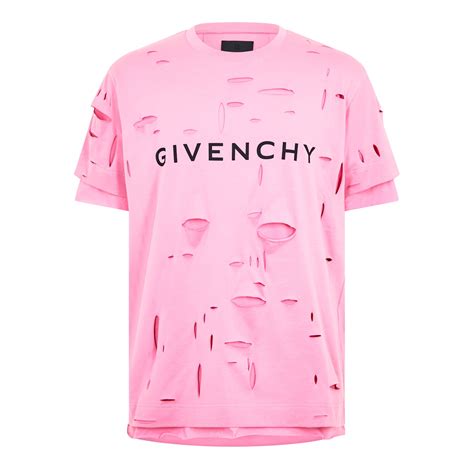 givenchy printed t-shirt|Givenchy distressed t shirt.